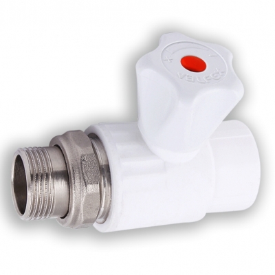 Кран шаровый d 25х3/4" со сгоном, прямой, полипропилен купить в СОМ