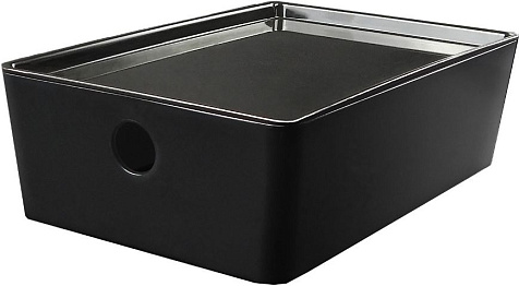 Контейнер Versa 3л с крышкой прозрачный черный купить в СОМ