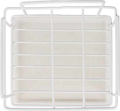 Сушилка для столовых приборов Praktische Home 17х13х16см белая металл купить в СОМ