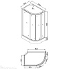 Кабина душевая Loranto CS-66120-13L GB, 120 х80 х215 см, поддон низкий, черный кирпичный узор купить в СОМ