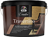 Покрытие фактурное Dufa Creative Travertino, эффект камня травертина и лофт-бетона,  15 кг купить в СОМ