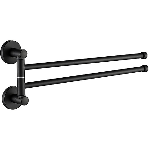 Полотенцедержатель Haiba НВ8712, двойной, черный купить в СОМ