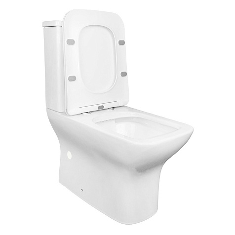 Унитаз-компакт Azario Fresco AZ-8302, безободковый, сиденье микролифт купить в СОМ