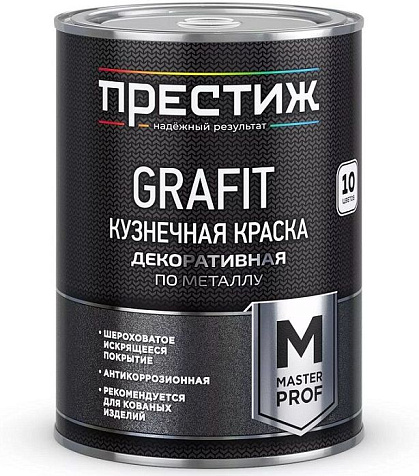 Эмаль алкидная Престиж, кузнечная, черная, 0.9 кг купить в СОМ