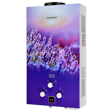 Водонагреватель проточный газовый Edisson E20DGD Лаванда купить в СОМ