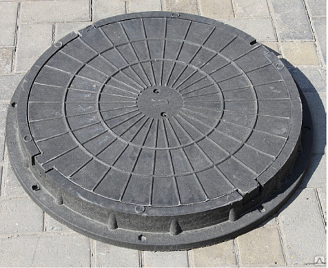 Люк полимерно-песчаный тип Л (15кН) Черный купить в СОМ