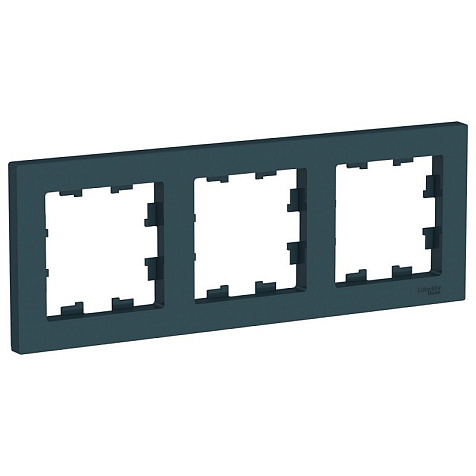 Рамка для розеток и выключателей AtlasDesign 3 поста, изумруд купить в СОМ