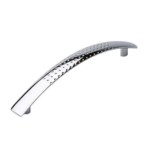 Ручка-скоба мебельная SANBERG 96-6127 с перфорацией, хром, металл купить в СОМ