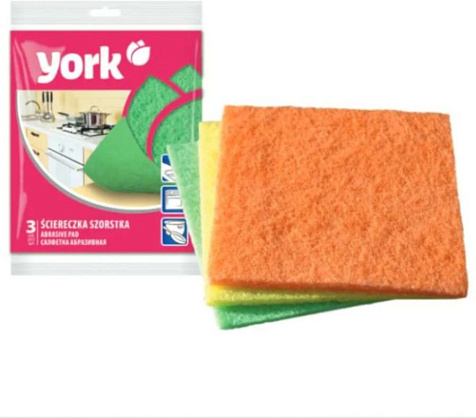 Губка York абразивная 3шт купить в СОМ