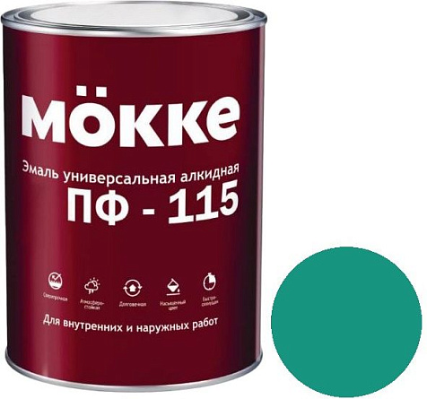 Эмаль ПФ-115 Mokke, бирюзовый, 2.7 кг купить в СОМ
