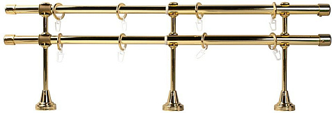 Карниз Телескоп 2р + заглушка золото 160-300см купить в СОМ