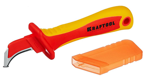 Нож диэлектрический KRAFTOOL KN-7, изогнутый, 1000В купить в СОМ