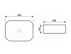 Раковина накладная Azario AZ-2195, 500 х380 х140 мм, белый купить в СОМ