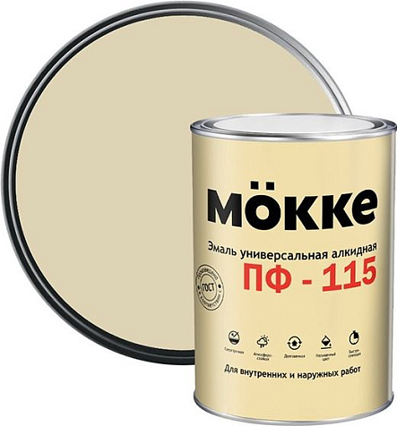 Эмаль ПФ-115 Mokke, слоновая кость, 1.9 кг купить в СОМ