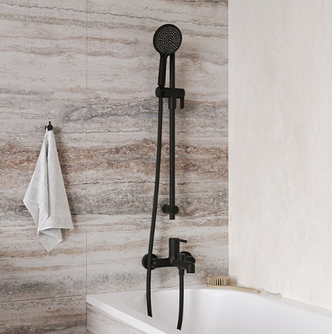 Смеситель для ванны Iddis Aiger AIGBL00i02WA, черный матовый купить в СОМ
