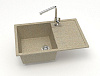 Мойка каменная Granit Bergge ZETT 161/Q5, песочный купить в СОМ