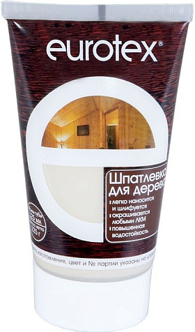 Шпаклевка по дереву Eurotex, белая, 0.225 кг купить в СОМ