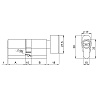 Механизм цилиндровый FUARO (200 ZM/80) 2000ZM Knob 80 (30+10+40) BL-24 черный 5Key с вертушкой купить в СОМ